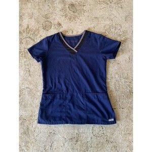 Grey’s Anatomy by BARCO Scrub Top Women Navy Blue Small